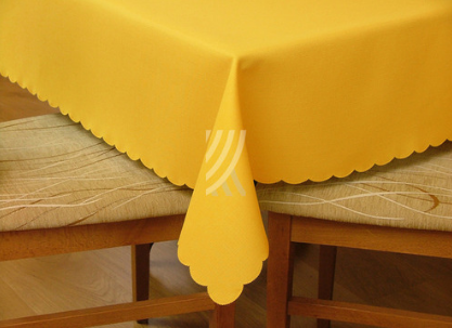 Obrus Len Ciemny Żółty