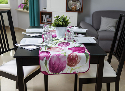 Nakładka Tulipan Fiolet W06 Lamówka 40x140