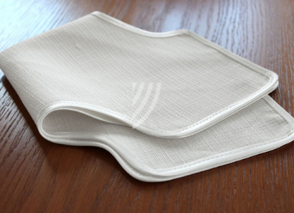 Wkład do koszyka Len Biały Lamówka Biała