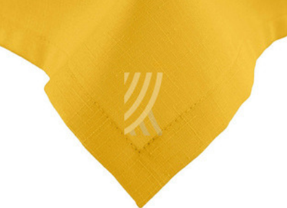 Obrus Len Ciemny Żółty Podszyty