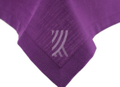 Obrus Len Ciemny Fiolet Podszyty