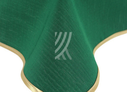 Obrus Len Ciemny Zielony LAM Złota 163