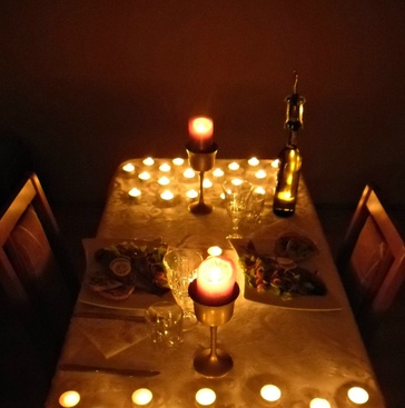 Prosta romantyczna kolacja